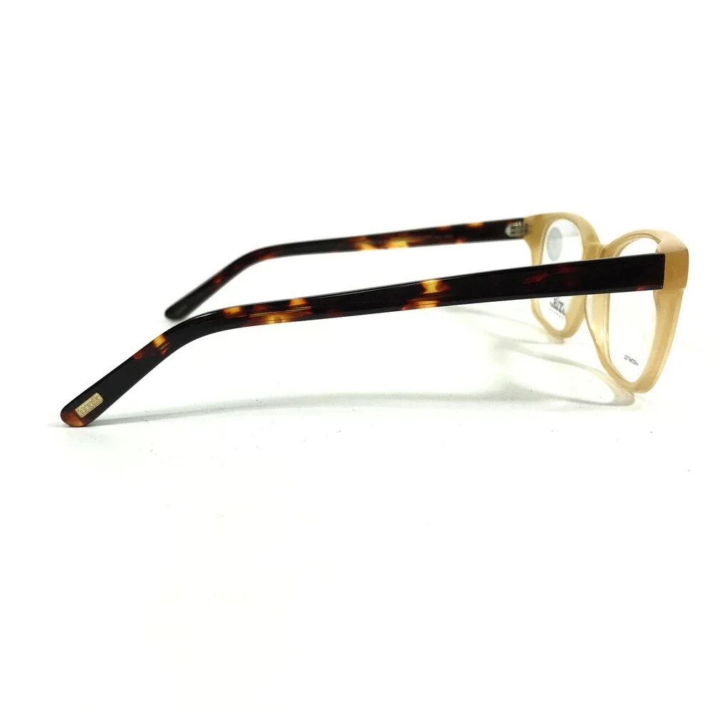 Iconik Eyeglasses Frames Jade C03 Yellow Tortoise Square Horn Rim 53-17-143